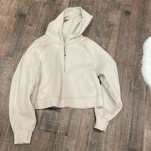 Lululemon Cropped Scuba 1/2 Zip with Hood